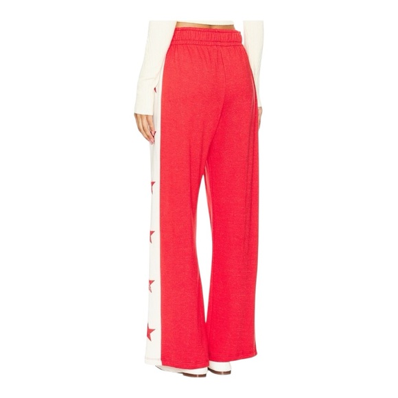 Lauren Moshi Tawny Track Pant in Red & Bone  Size Small - Picture 4 of 9